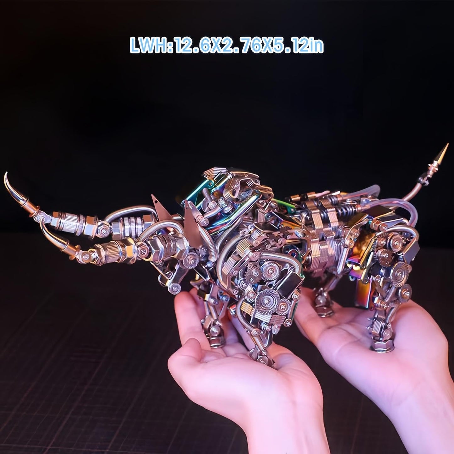 ZUNPINSPACE 3D Metal Puzzle for Adults Bison Model Kits 3D Metal Puzzles Mechanical Bulls Building Blocks Difficult DIY Assembly - High-end Gifts for Men