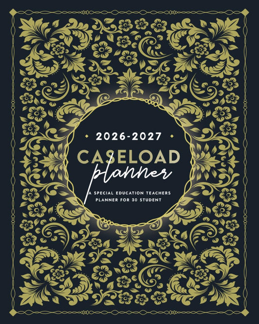 IEP Caseload: The Comprehensive IEP Lesson Planner for Special Educators in Caseload Academic Year | Pretty Vintage Flowers