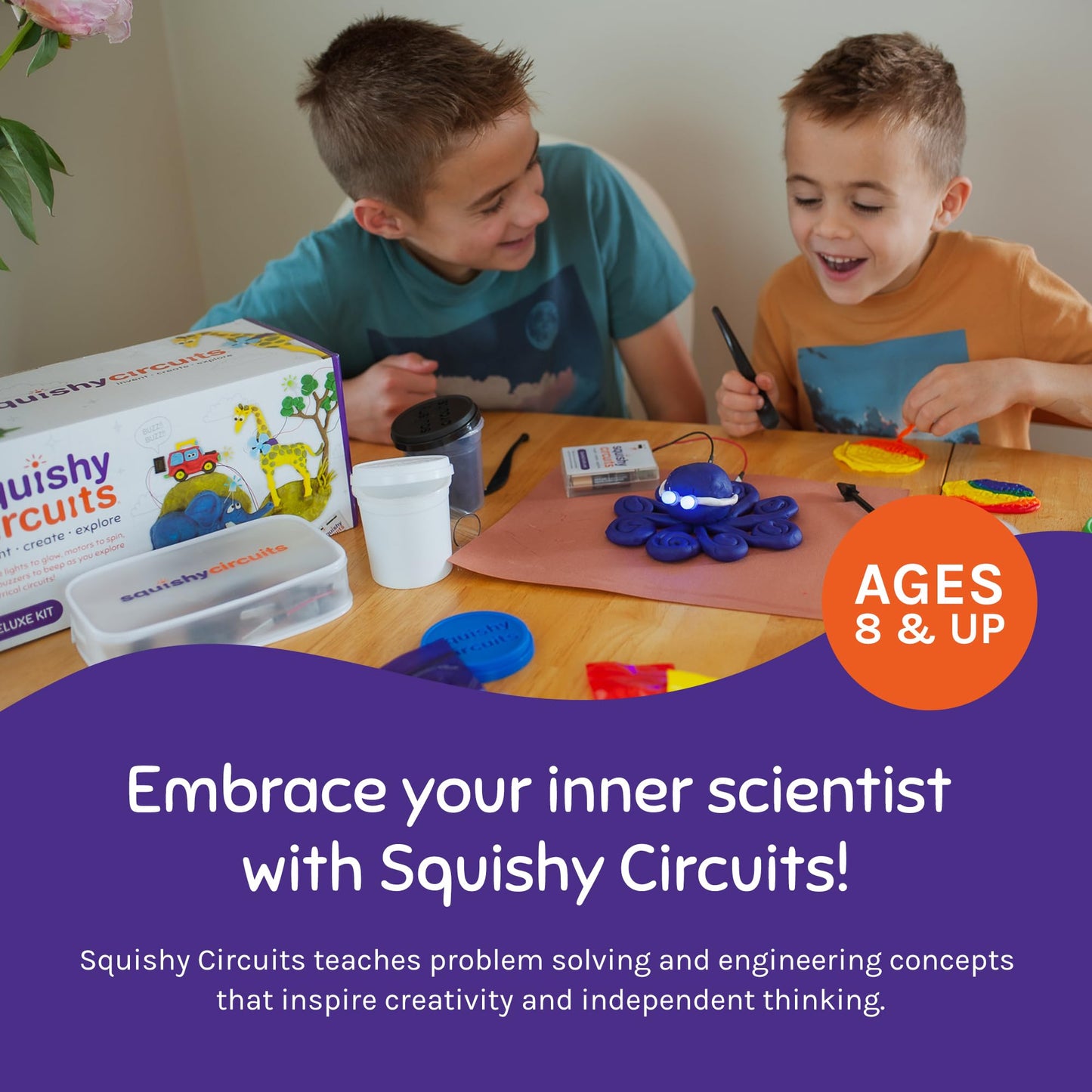 Squishy Circuits Deluxe Kit - Explore Electrical Circuits with Play Dough - STEM Science Kits for Kids Age 8-12 - Fun and Educational at Home, Classroom, Camp, and More!