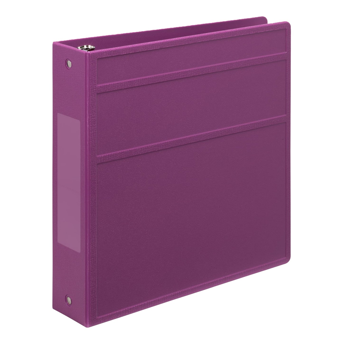 Carstens 2-Inch Heavy Duty 3-Ring Binder - Side Opening, Dewberry Purple, Durable Plastic, Precision No-Gap Rings, Waterproof Cover, No Pockets, Holds 300 Letter Sheets, BPA-Free Made in USA (2841-3R)