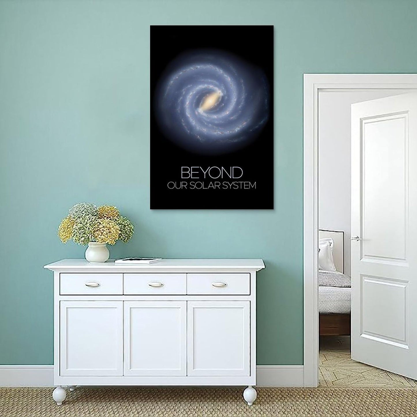 Milky Way Galaxy Wall Art 16x24 Inch Unframed– Spiral Galaxy Astronomy Poster Print, Space Science Decor for Classroom, Kids Room, Home Office, Science Gift for Students & Teachers