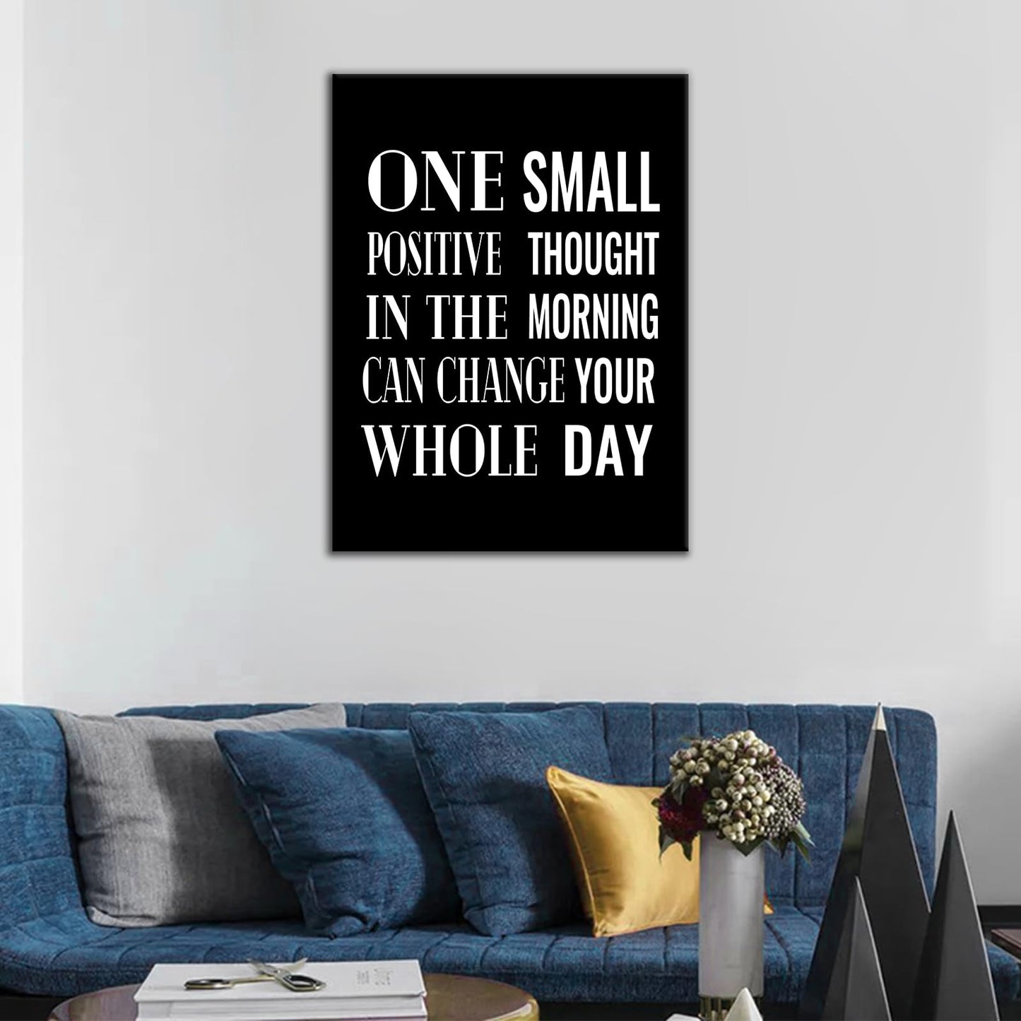 Inspirational Canvas Wall Art Office Decor Motivational Poster Quotes for Home Boost Confidence Inspiring Sign Picture Painting for Gym Bedroom Classroom Artwork Stretched and Framed [18''Wx24''H]