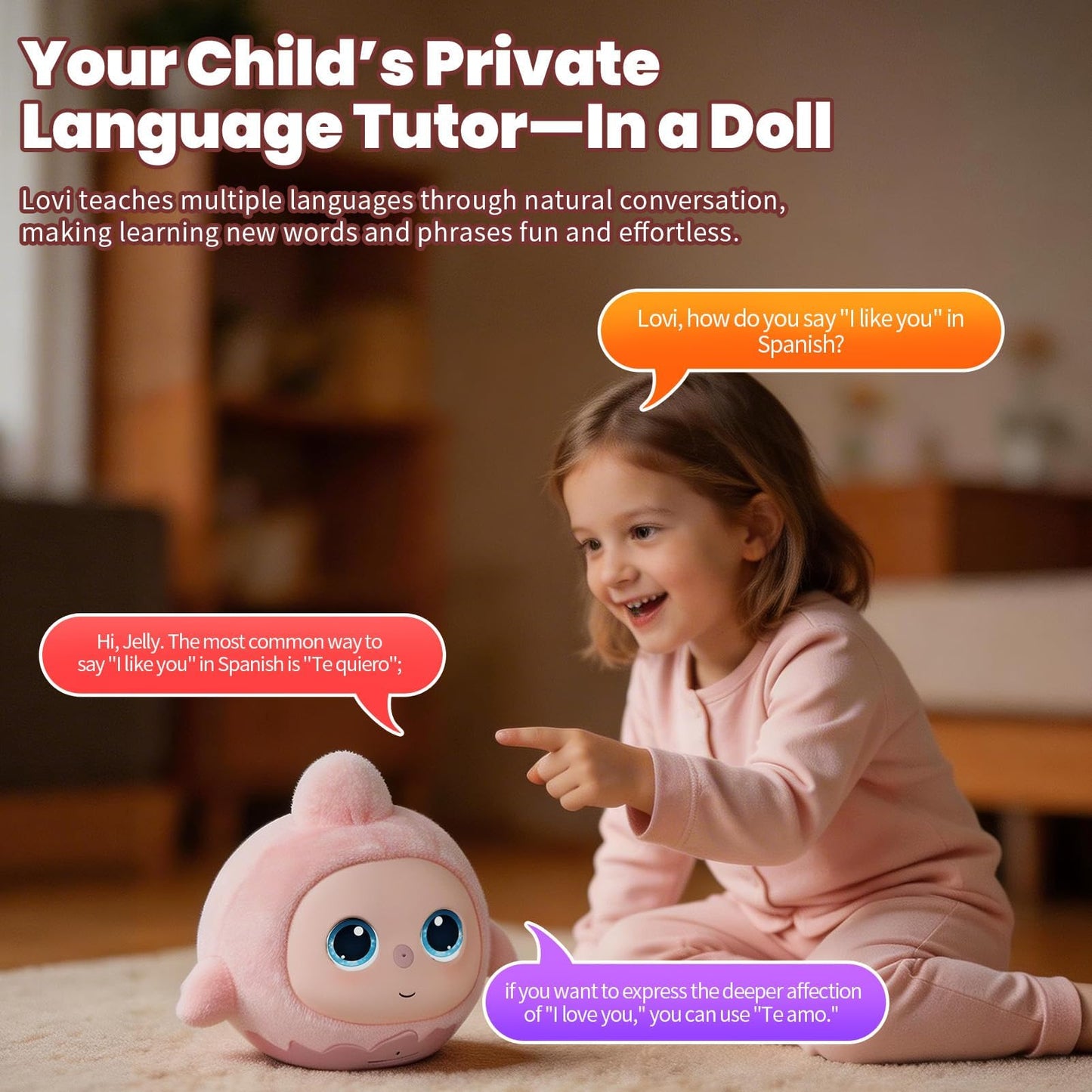 Liovipals Interactive Plush Talking Companion AI Robot Pet, Cute Live Pets for Kids, Gifts for Girls & Boys