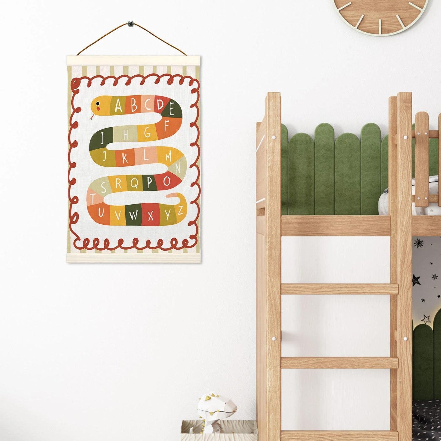 LKETW Snake Alphabet Classroom Poster Hanger Frame 12x16 Inch, Alphabet ABC Educational Wall Art Posters for Classroom, Kids Hanging Banner Decor for Nursery Toddler Boy Girl Room Bedroom Playroom