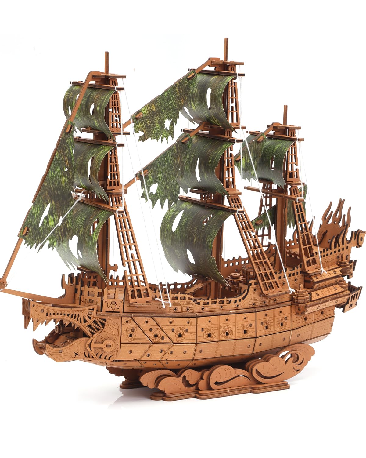 3D Wooden Flying Dutchman Pirate Ship Puzzle Kits for Adults to Build - Ideal Model for Puzzle Building Enthusiasts