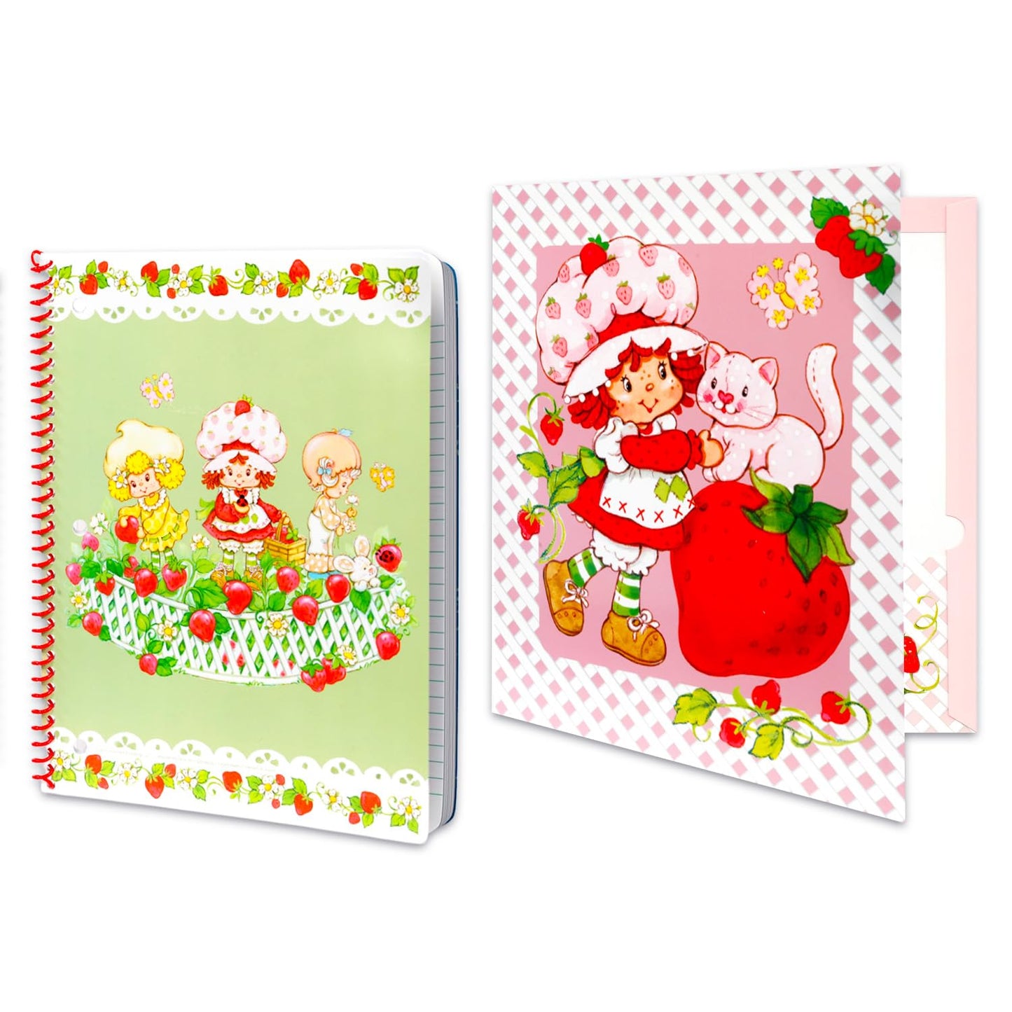 Strawberry Shortcake School Supplies Set - Classroom Bundle with Folder, Notebook, Pencils, Tattoos, and More | Strawberry Shortcake Back to School Supplies