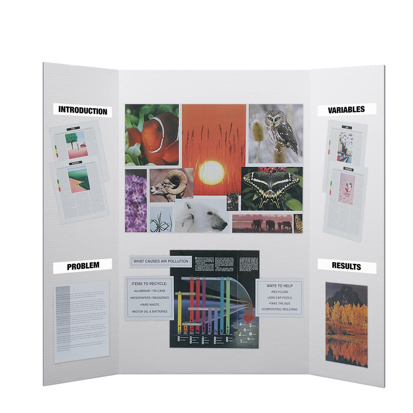 Flipside Products 36” x 48” Project Boards for Presentations, Science Fair, School Projects, Event Displays and Trifold Picture Board, Proudly Made in USA - White - 4 Pack