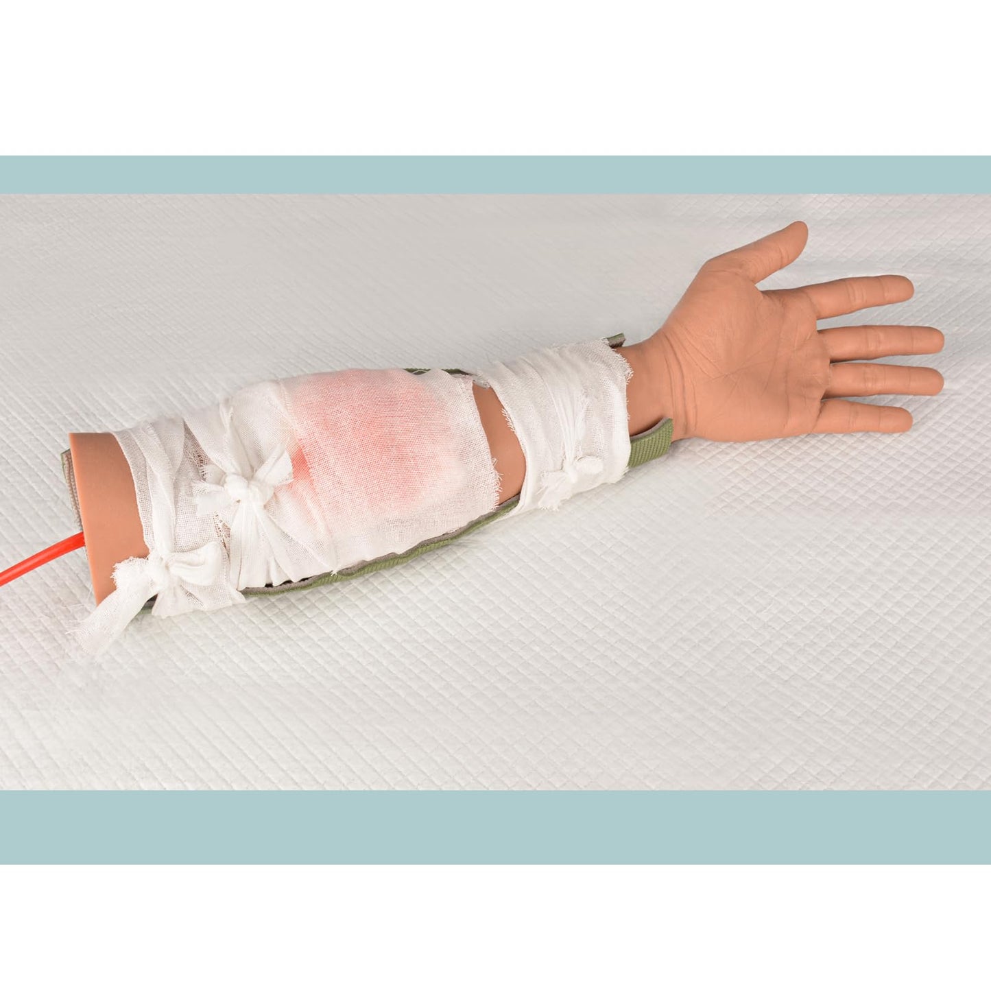 Laceration Wound Simulation Arm Kit - Medical Training Model with Fracture & Wound Packing for Nursing Students - Hemostasis Control & Immobilization Trainer for First Aid, EMT, Surgery Education