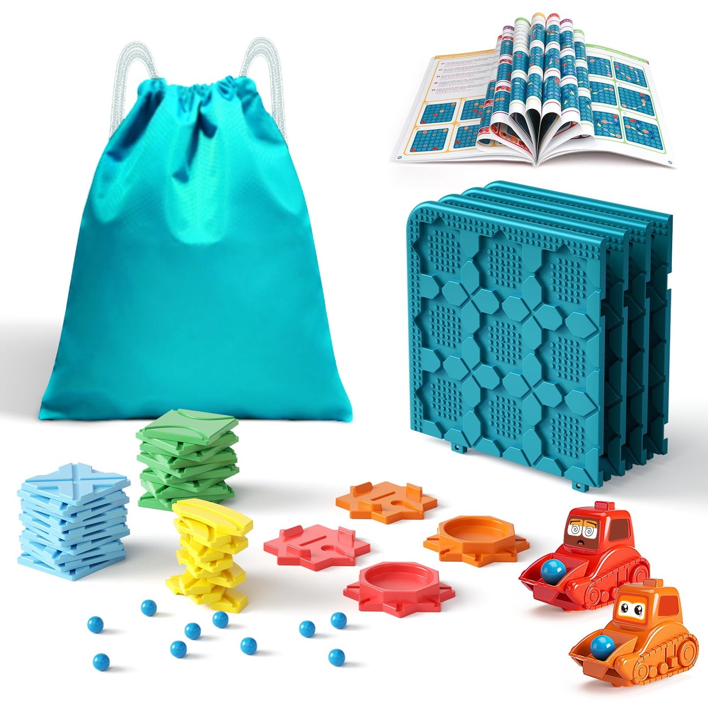 Kids Toys STEM Board Games - Large Size Logical Road Builder Educational Brain Teasers Puzzles Toys, Preschool Learning Montessori Big Board Maze Birthday Gifts Kids Boys Girls Age 4-8 Year Old