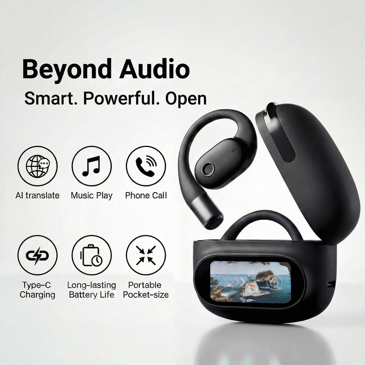 NAMYVERA AI Translation Earbuds Real Time 80H Playtime 164 Language Translator Earbuds Audifonos Traductores Wireless Bluetooth Headphones for Global Travel Business Meeting Learning