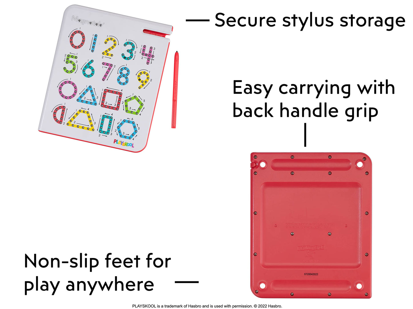 Playskool Magnatab — Numbers and Shapes — Magnetic Board Toy Letter Tracing for Toddlers Learning and Sensory Drawing — for Kids Ages 3 and Up
