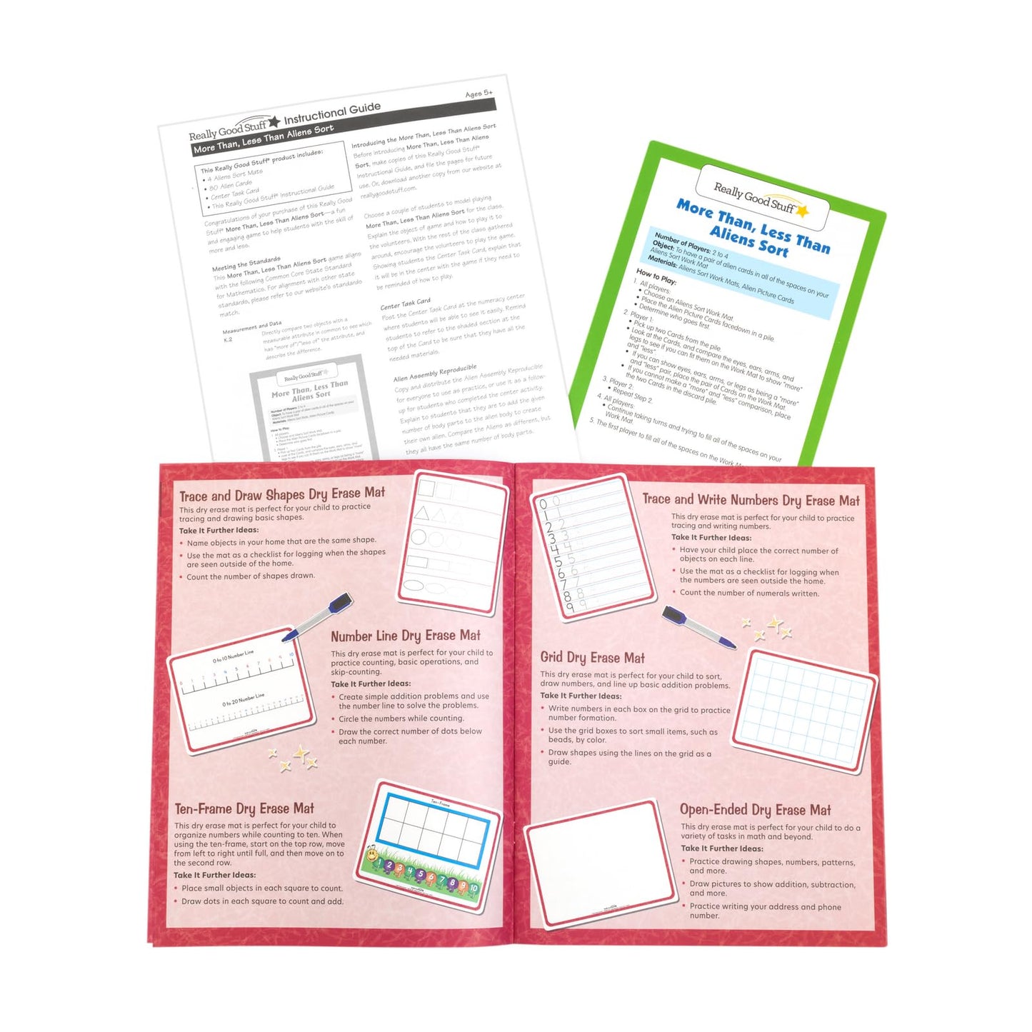 Really Good Stuff Family Engagement Math – Practice, Solve & Play Pack - Kindergarten