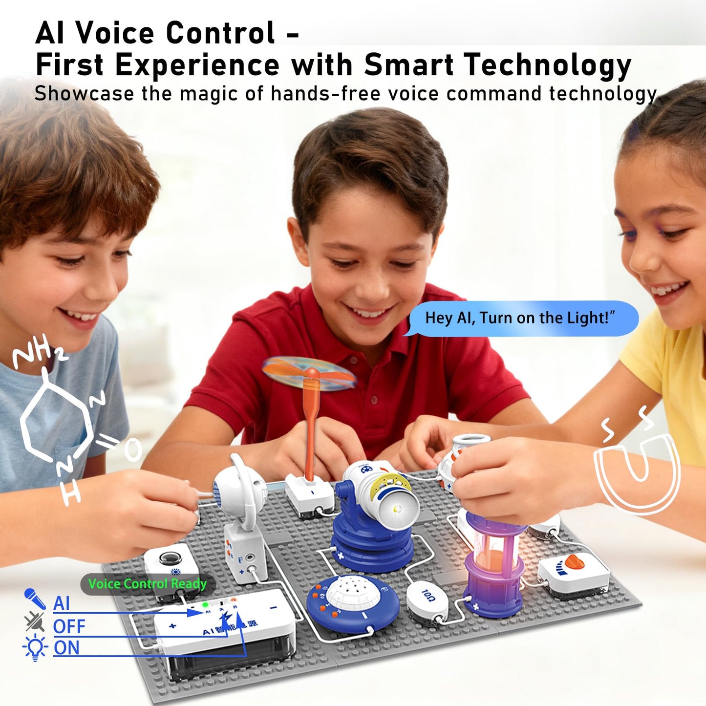 ElapseGlow AI Science Kit for Kids 6-12 Years | STEM Robotics & Electronic Circuit Building Kit with 66 Pcs & 500+ Experiments | Voice Controlled Educational Engineering Toys for Boys & Girls