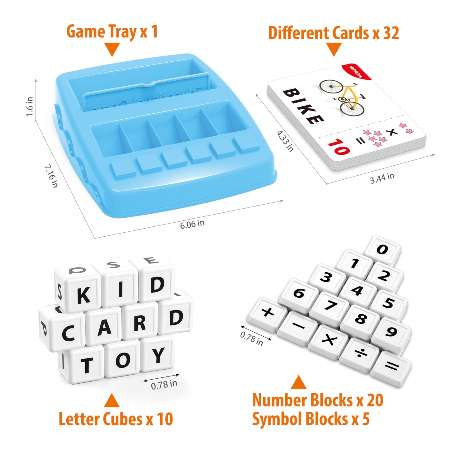 Yolscue Montessori Matching Letter Games,Educational Toys for 3-8 Year Olds Boys Girls,Alphabet Learning Toys for Kids Ages 3-8 Years,Birthday Party Gifts for 3-8 Year Olds Boys Girls(Blue)