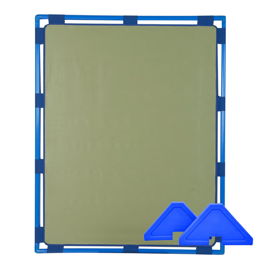 Children's Factory Big Screen PlayPanel, Kids Room Divider, Classroom Privacy Screen, Cantilever Feet Included, Sage