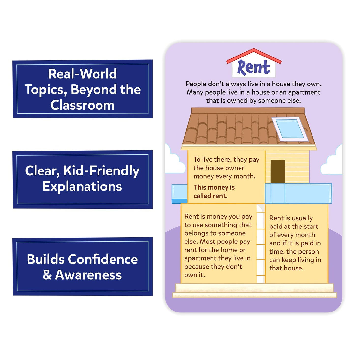 Skillmatics Flashcards for Kids – Learn About Real Things, 70 Cards on Money, Taxes & Concepts Schools Don't Teach, Practical Life Skills for Homeschool & Middle School, Gift for Tweens Ages 7-14