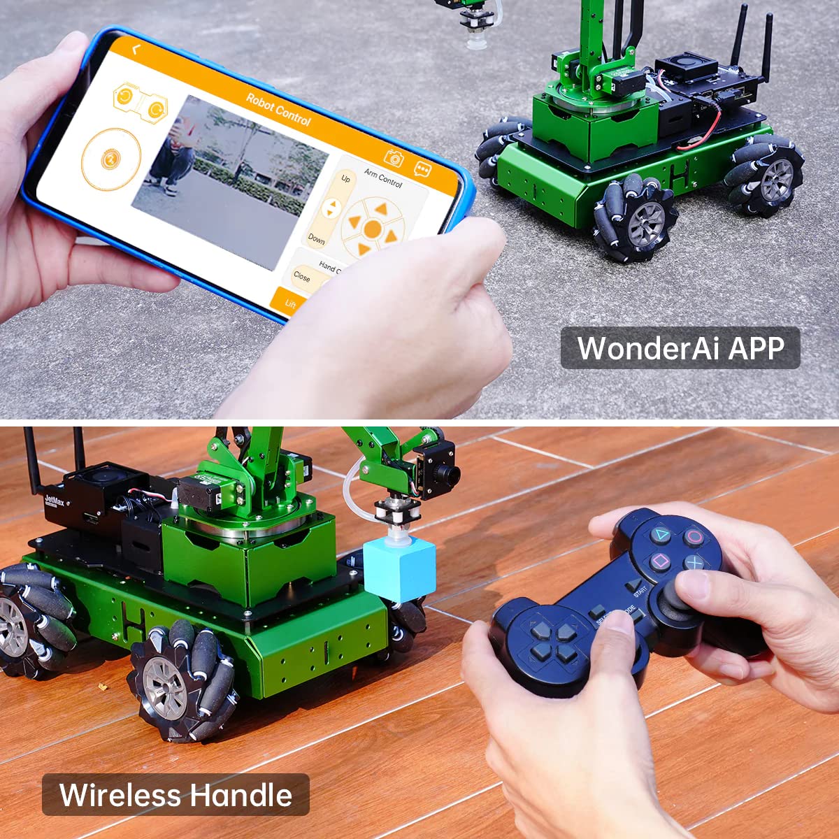 HIWONDER JetMax Pro AI Vision Robot Am Jetson Nano Robot Mecanum Wheel Kit ROS Open Source with Detailed tutorials and Source Codes