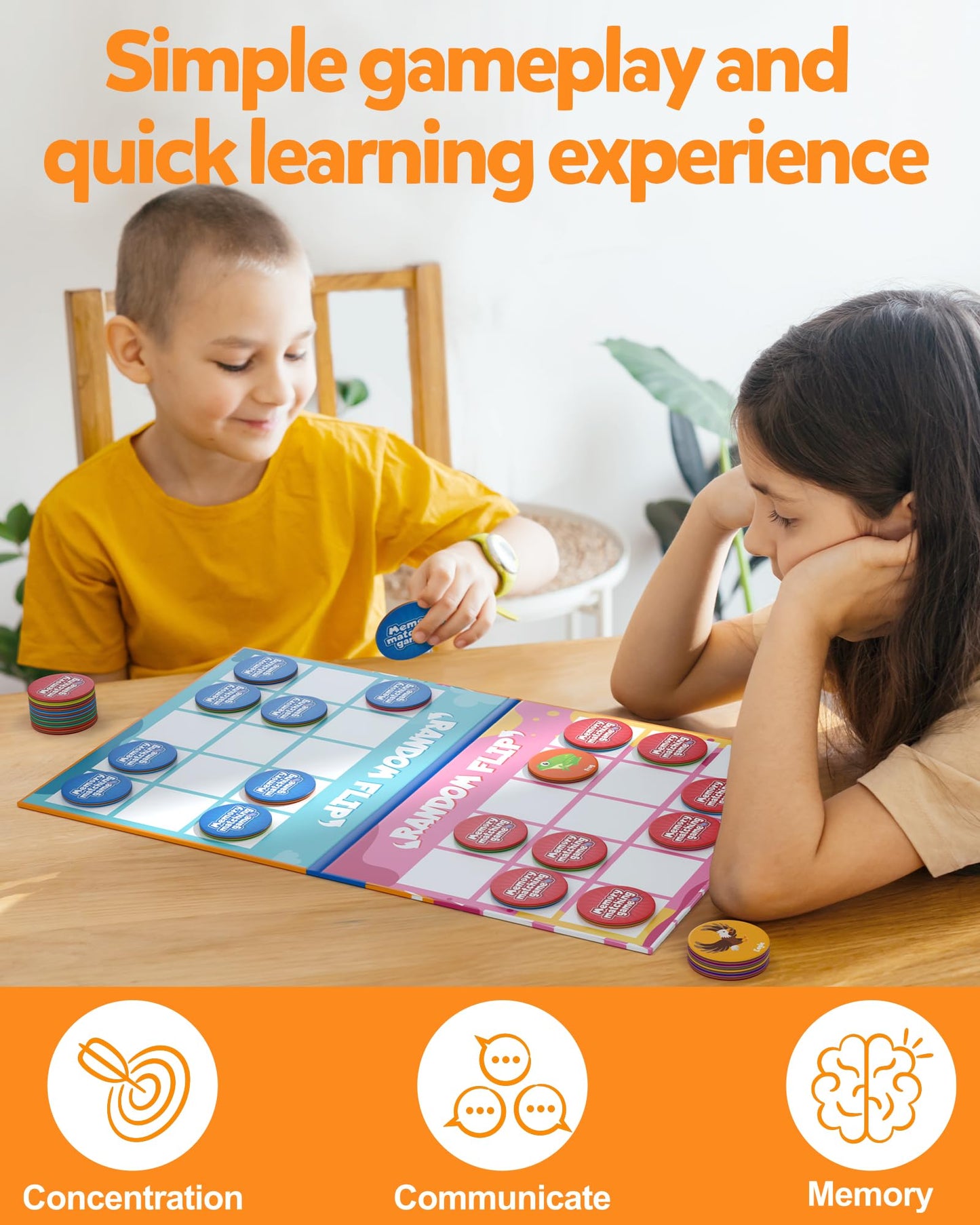 Coogam Alphabet Bingo Game, ABC Learning Letter Recognition and Phonetic Words with Pictures - Early Educational Activity Gift Toys for Kids Age 3-7