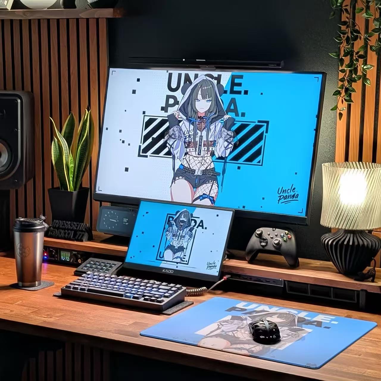 Kado Dual Portable Monitor Setup - 2-Pack 15.6" 1080p IPS Triple Monitor Extender for Laptop, 1920x1080 HDMI USB-C 180° Kickstand Built-in Speakers, Stacked Desktop Setup Office Gaming Daytrading