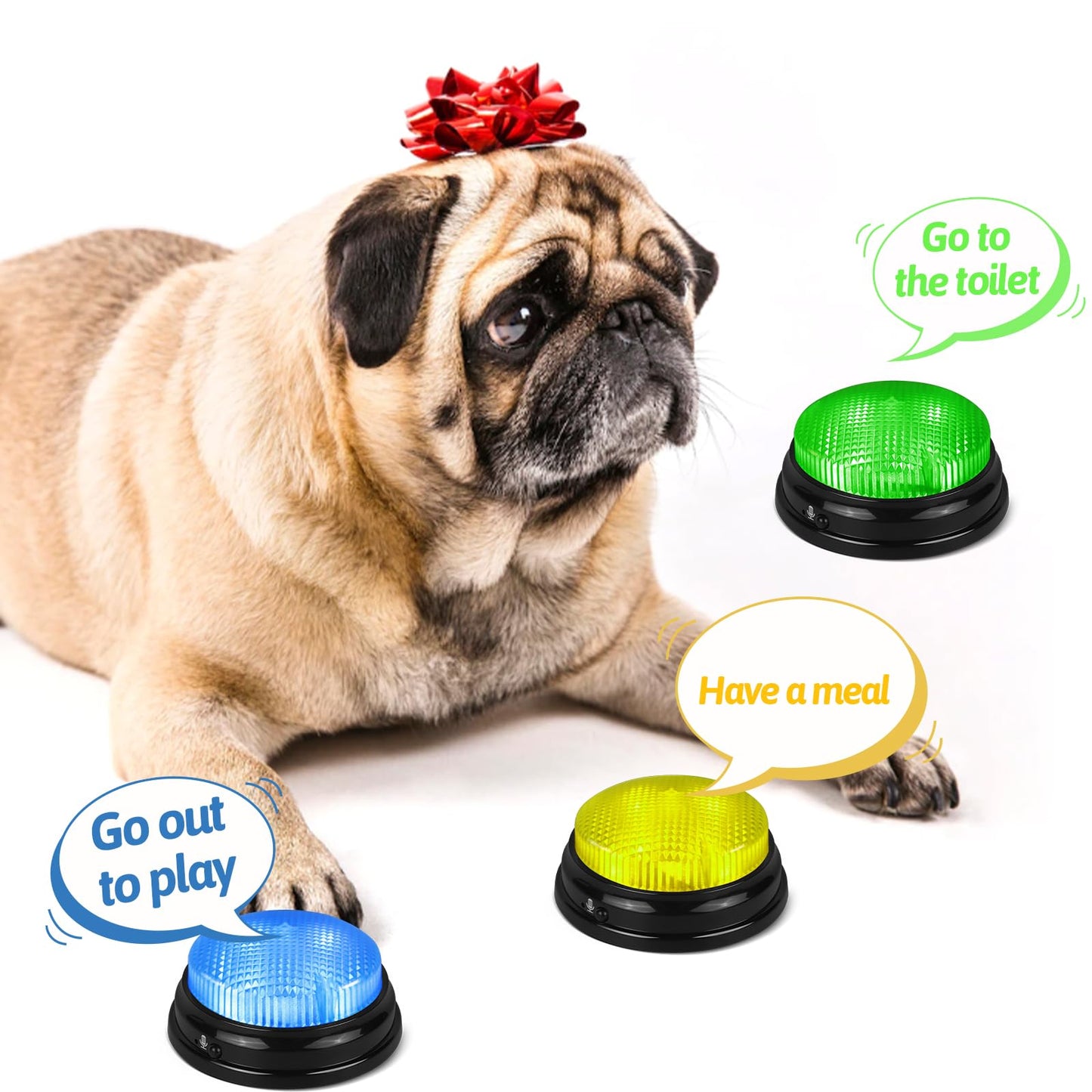 BEAN LIEVE Recordable Answer Buzzers - Set of 4, Personalized Sound, Game Show Buzzers for Family Game, Trivia Nights and Classroom Teaching