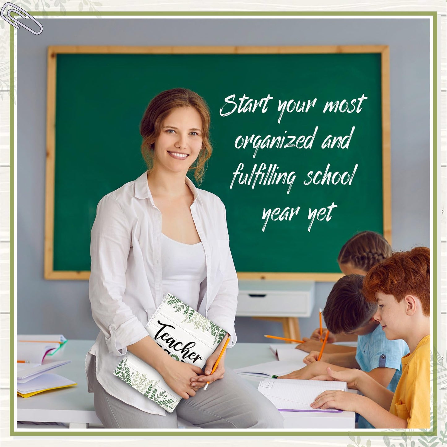Fuyoooo Farmhouse Teacher Record Book Teacher Grade Books 2026-2027 Spiral Bound Record Planner 2026 Class Grade Book Office Favors for Classroom Attendance Decoration Double Sided