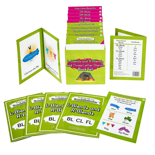 Really Good Phonics Decodable Readers - L- and R-Blends and Three-Letter Blends Book Set - Educational Toys, Reading Games for Kids, Learning Activities, Homeschool & Classroom Must Haves