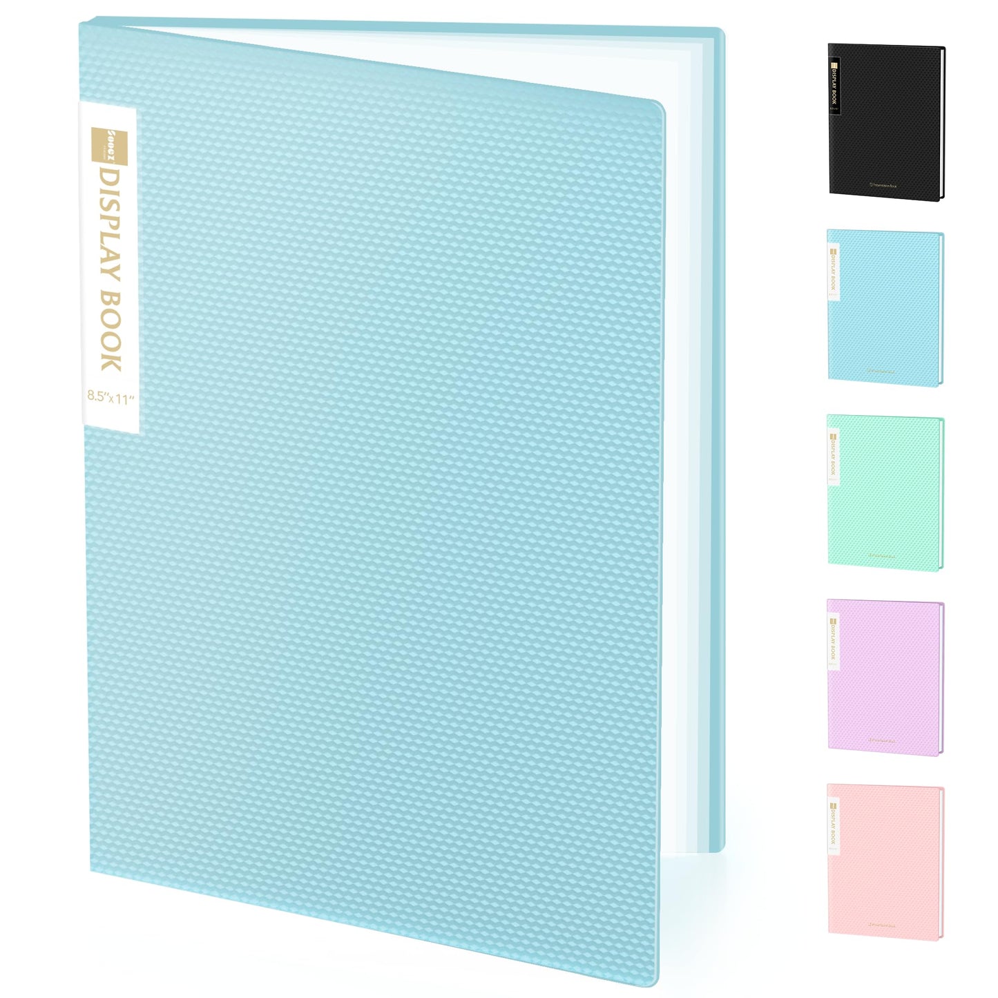Sooez Binder with Plastic Sleeves 18-Pocket, Displays 36 Pages, 8.5x11 Presentation Folders with Clear Sheet Protectors, Art Portfolio Binder for Certificate & Office Project, Document Organizer