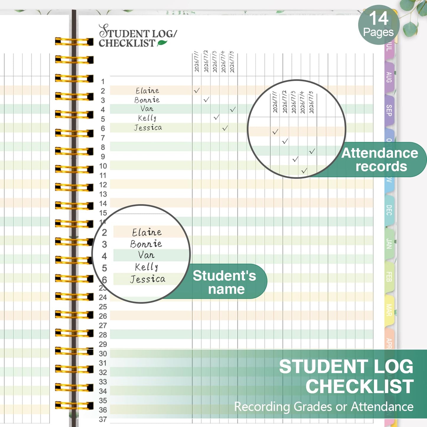 Teacher Planner 2026-2027, 8.5"x11" Large Academic School Year Planner from July 2026 to June 2027, Weekly & Monthly Lesson Planning Book with Pocket & Stickers for School Teachers Supplies