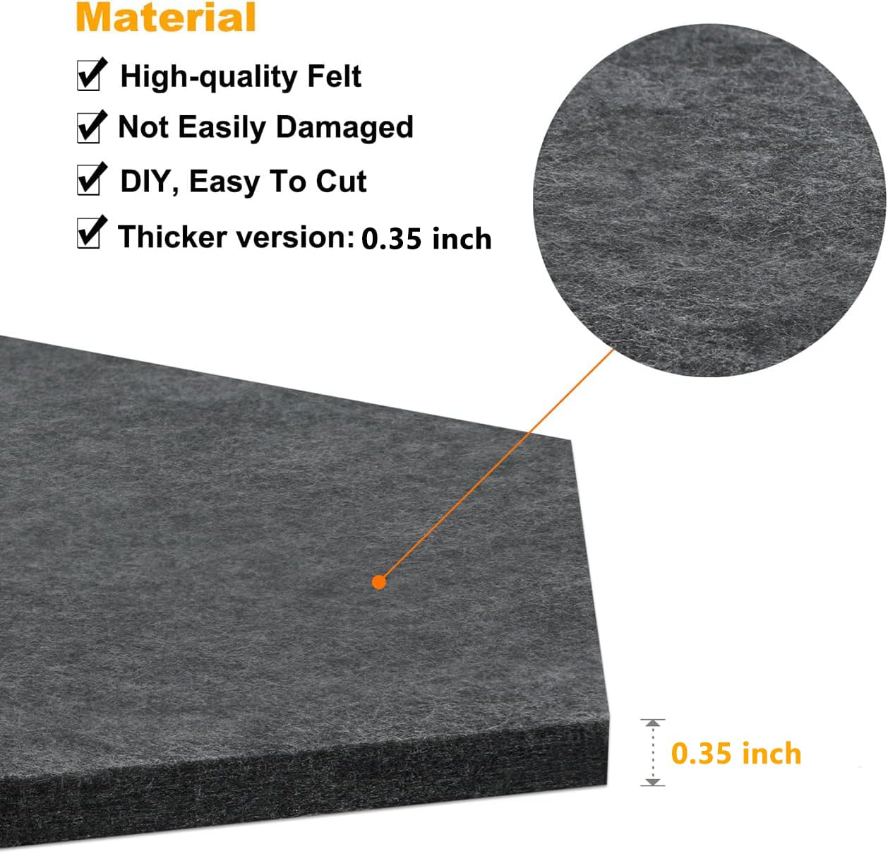 Uoisaiko 4 Pack Hexagon Felt Bulletin Board Tiles - 12" Large Thick Pin Board for Walls with 30 Push Pins, DIY Boards for Office Home School Decor, Aesthetic Hex Cork Board Alternative