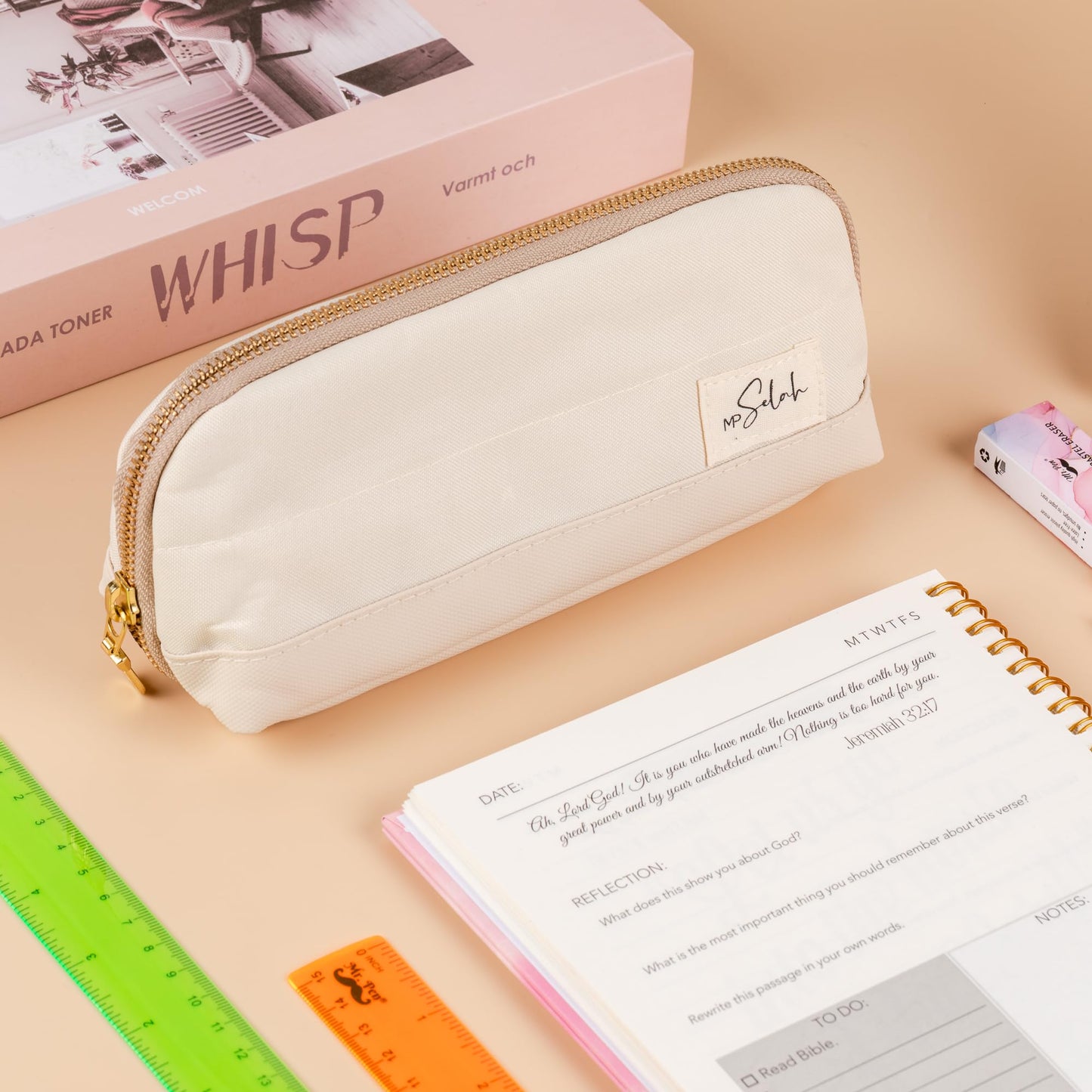 Mr. Pen- Wide-Opening Pencil Case, Triangle Design, Compact & Spacious Pencil Cases with 5 Mesh Pockets, Bag Pouch, Box Organizer for Students, School Supplies, Aesthetic Supply