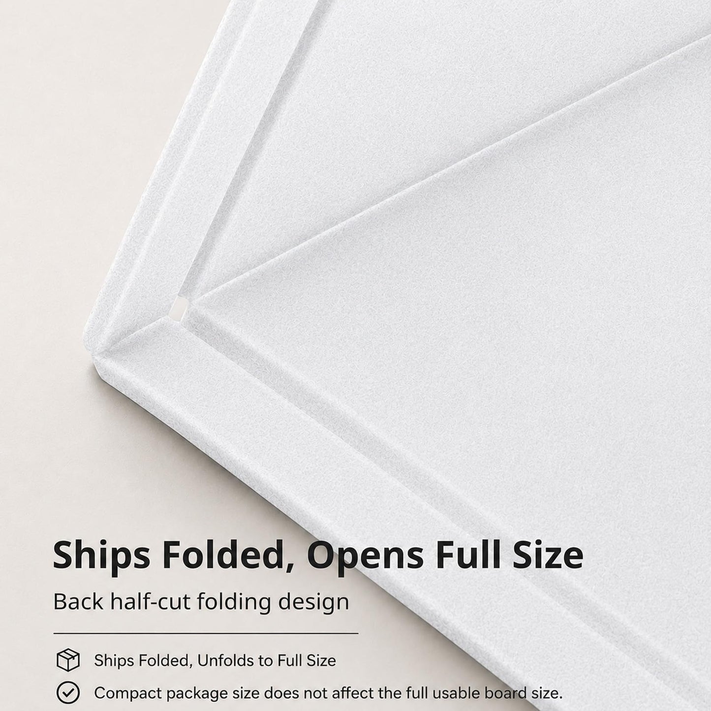 Felt Bulletin Board for Wall 24" x 18" Unfolded Size, Small Frameless Felt Pin Board, Soft Cork Board Alternative for Office, Home Planning, Notes, Photos & Wall Decor, Foldable Shipping, Easy Install