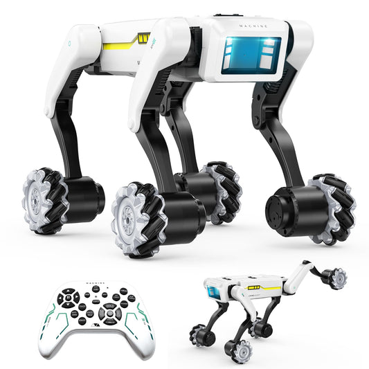 WEACFUS Smart Robot Dog for Kids Ages 6-12, Voice and Remote Control Robotic Pet, 30+ Bionic Actions, All-Terrain Stunt Moves, 25m Range, STEM Toy for Kids