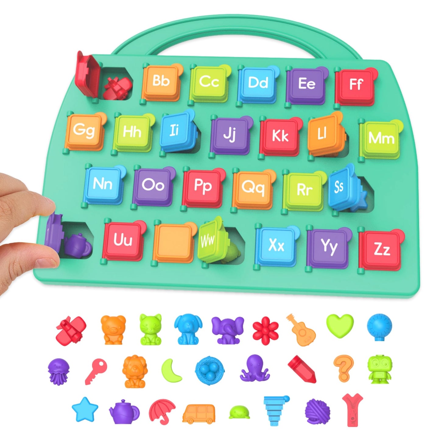 Learning Resources Lift-a-Letter Alphabet Board - Alphabet Learning Toys for Toddlers, Toddler Educational Toys for Phonics and Fine Motor Skills, Letter Recognition and Language Development ABC Toy