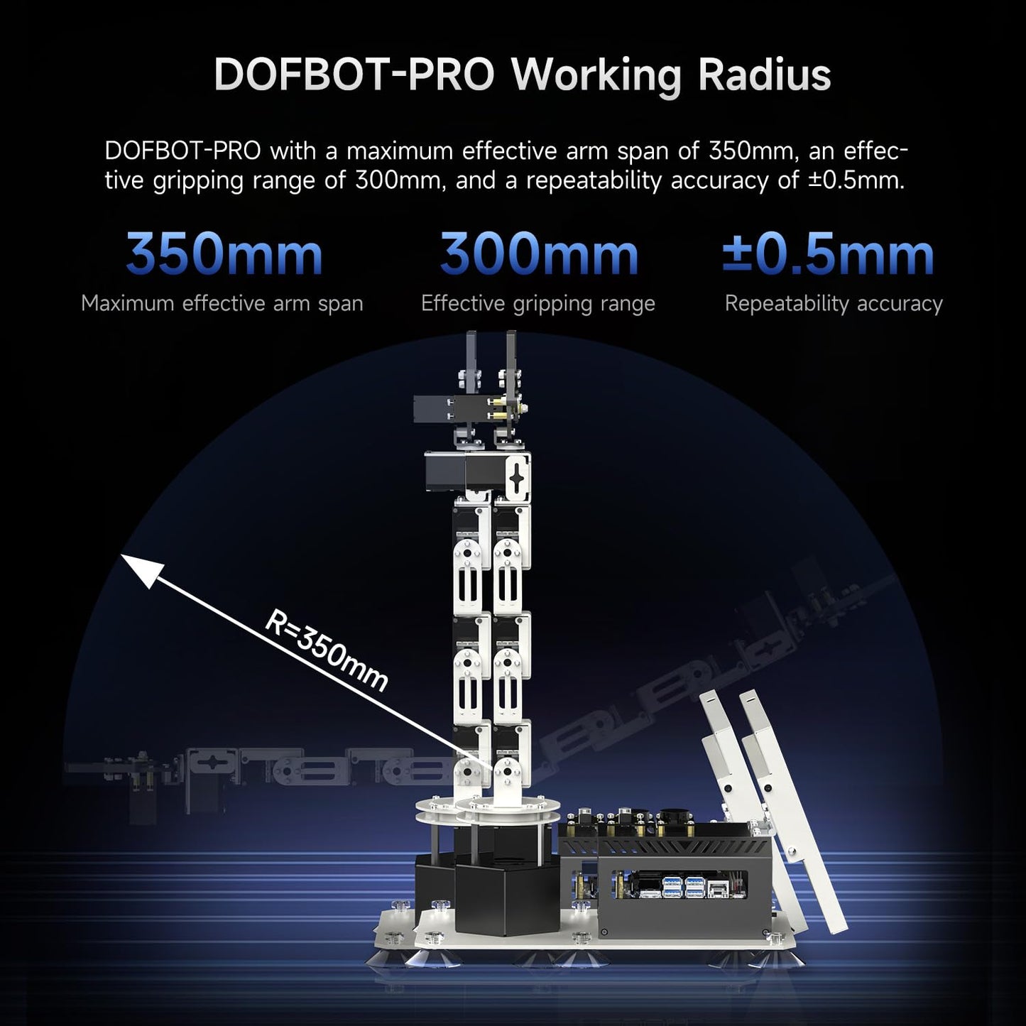Yahboom 6DOF Programming Robotic Arm Kit 3D Adaptive Gripping, Embodied Intelligence Large AI Model for Mechanical Engineers Python (Standard-Nano 4GB)