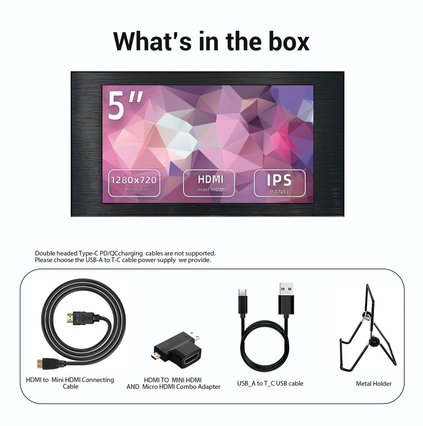 VIEWMEI 5 inch IPS Small Hdmi Monitor 1280 * 720 Mini LCD Screen Portable Display Monitor
