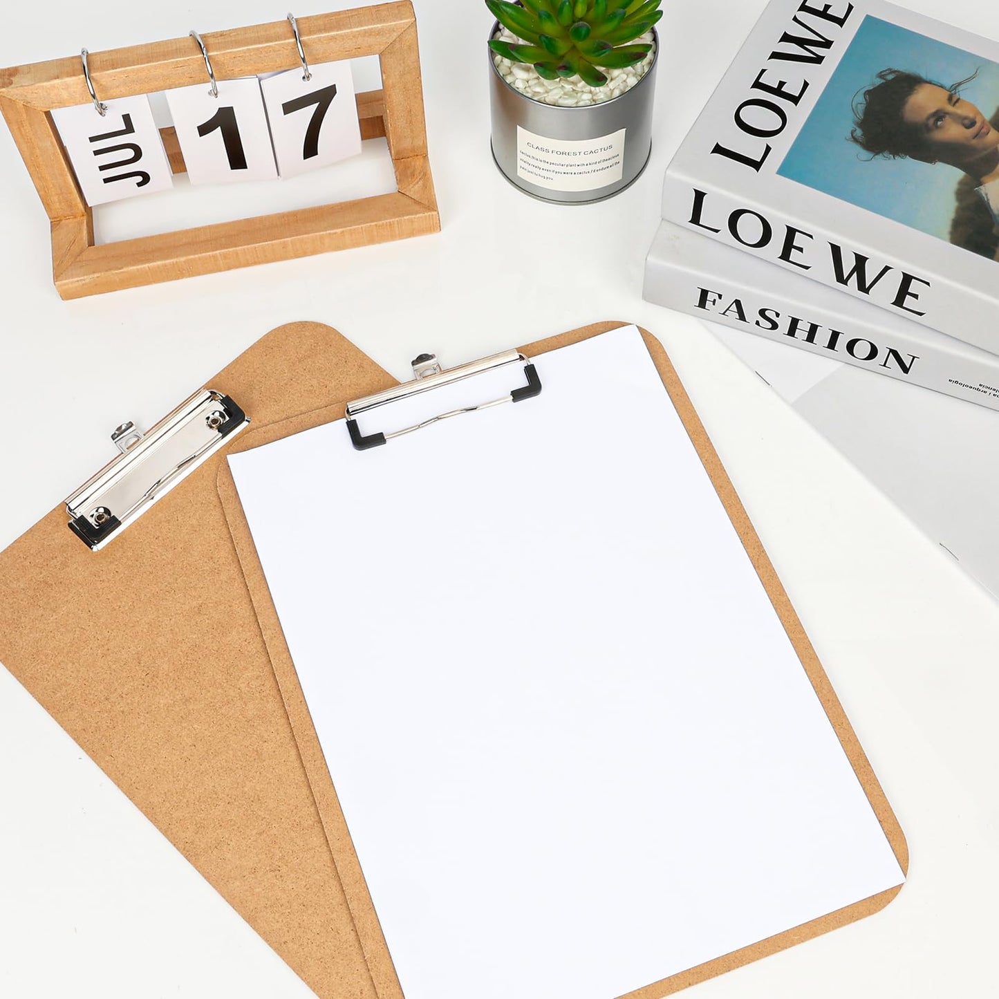 24 Pack Clipboards Bulk, Clip Boards 8.5x11 Standard Letter Size, Clipboards for Classroom, Wooden Clipboard, Hardboard Office Clipboard, Classroom Supplies