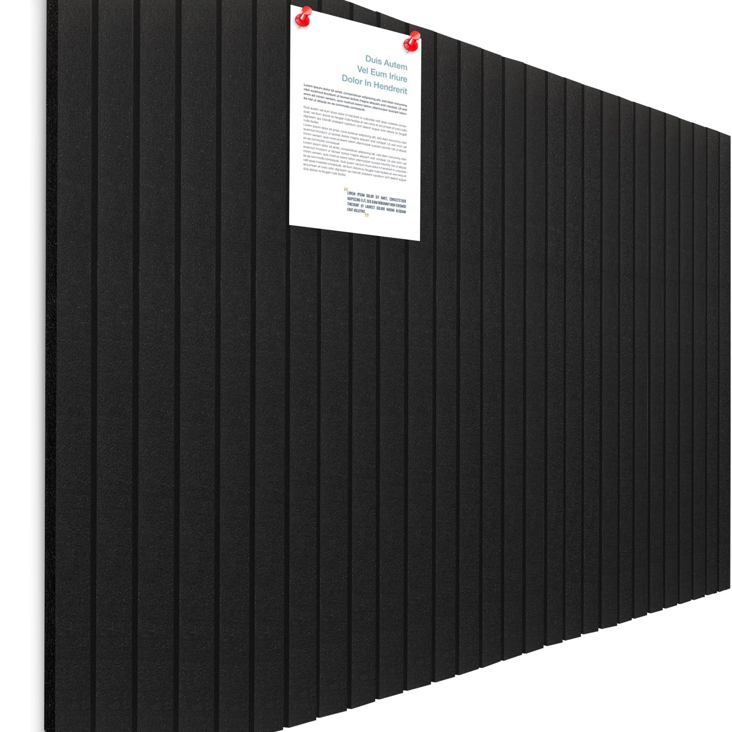Honoson 12 Pack 48"x 36" Large Cork Board Alternative Felt Bulletin Board Wall Tiles with Safe Square Adhesive Roll Cork Tiles for Walls Home Office Classroom Back to School Pin Panels(Black)