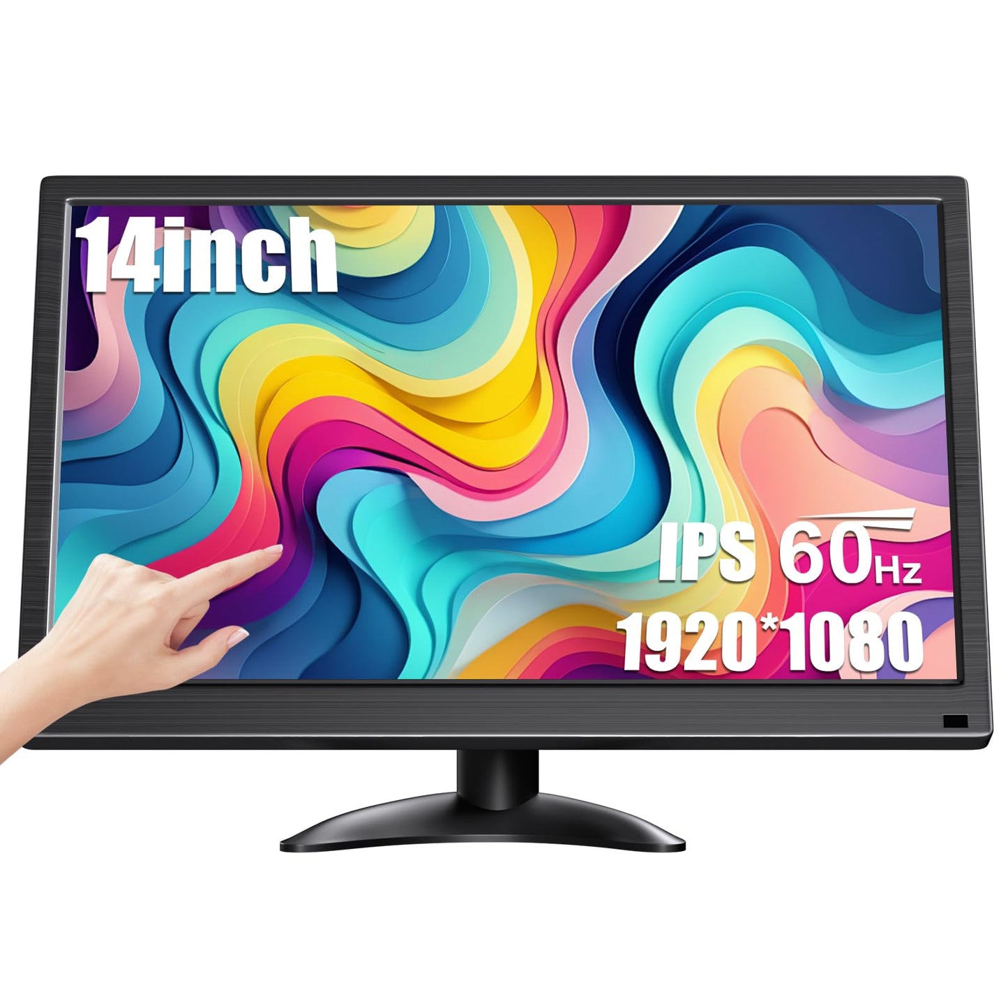 Showscren 14 Inch Touch Screen Monitor FHD 1080P 60hz 99% sRGB IPS/HDMI/USB-C Computer Monitor Plug & Play, for Laptop PC Phone Raspberry Pi Switch PS4 PS5