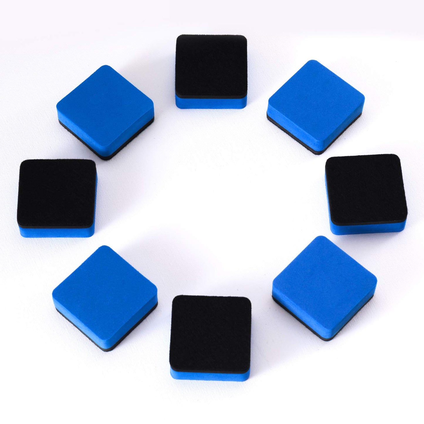 Favourde 48 Pack Magnetic Whiteboard Dry Erase Erasers Chalkboard Cleansers for Classroom, Home and Office (Blue)