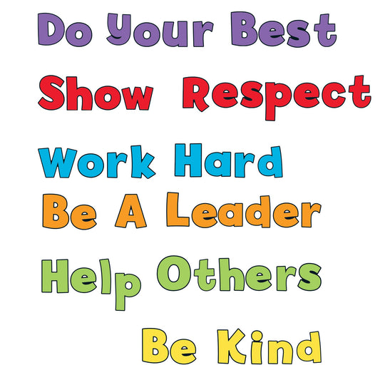 Carson Dellosa Bundle of Positive Affirmations Motivational Bulletin Board Decorations, Colorful Cardstock Letters and Inspirational Quotes for Classroom and Wall Decor