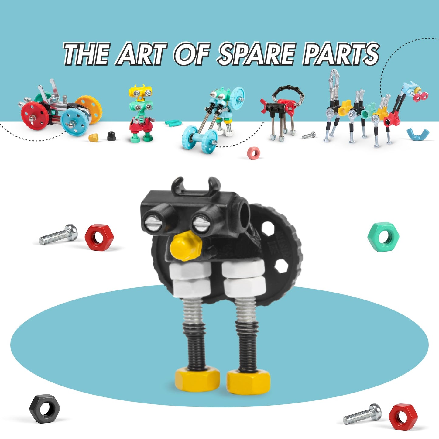 The Off Bits Animals Collection: Creative Robot Toy Model Kit for Kids 6+, Engaging Toy Building Sets for Boys and Girls, Build Your Own STEM Building Toys Engineering Kit