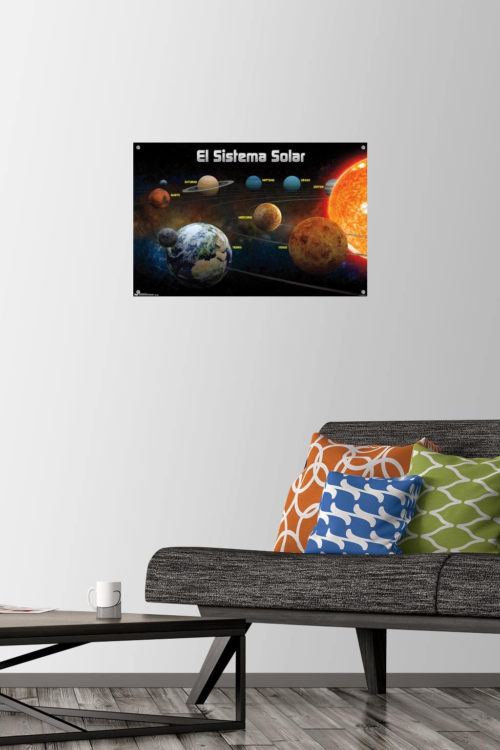 El Sistema Solar 2013 (Solar System) Wall Poster with Push Pins