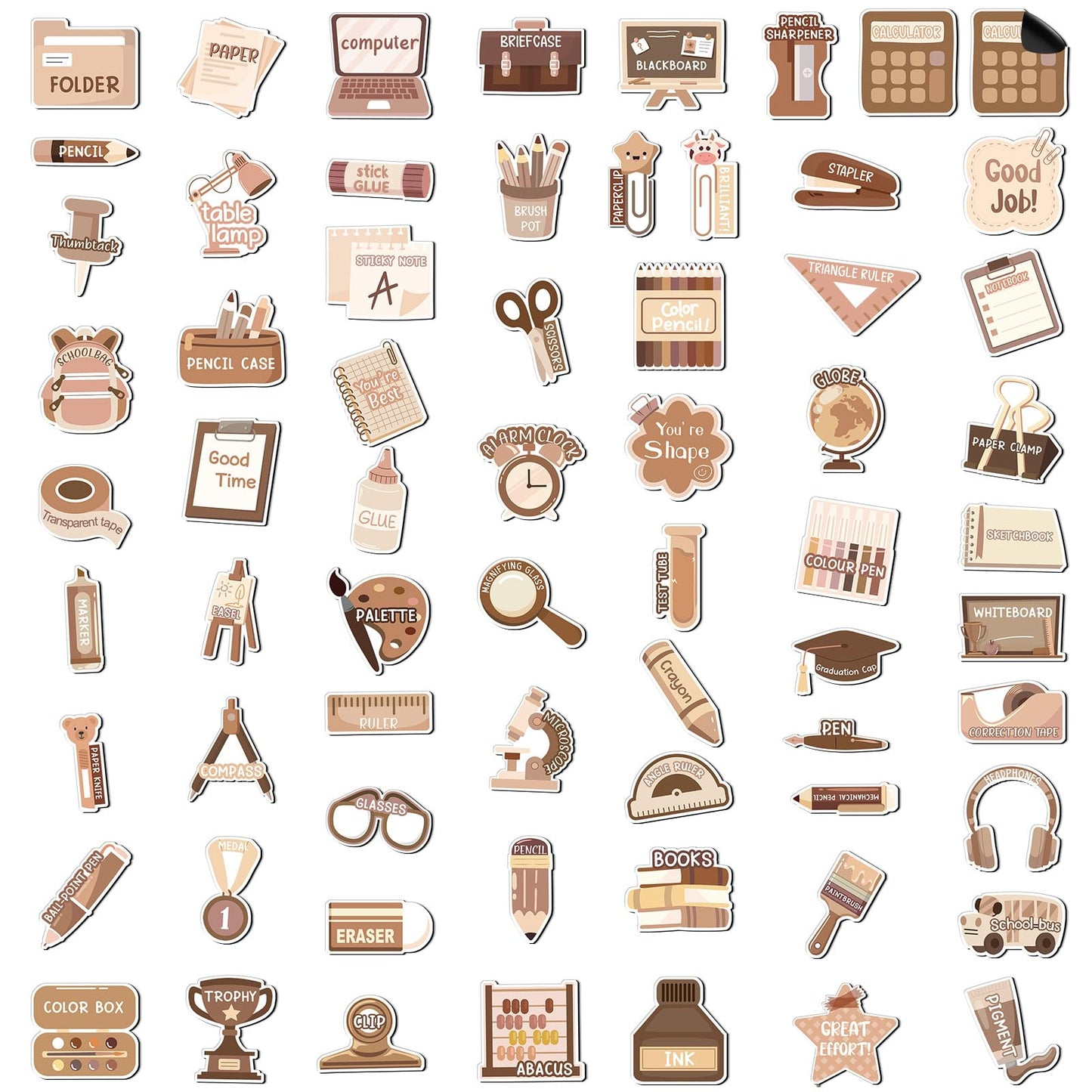 Saysurey 65 Pcs Boho Brown You Will Need Management Magnets Set, Boho Educational Style Magnets for Whiteboard Organization, Back to Work Teaching Tool Supplies, Elementary Whiteboard Decor