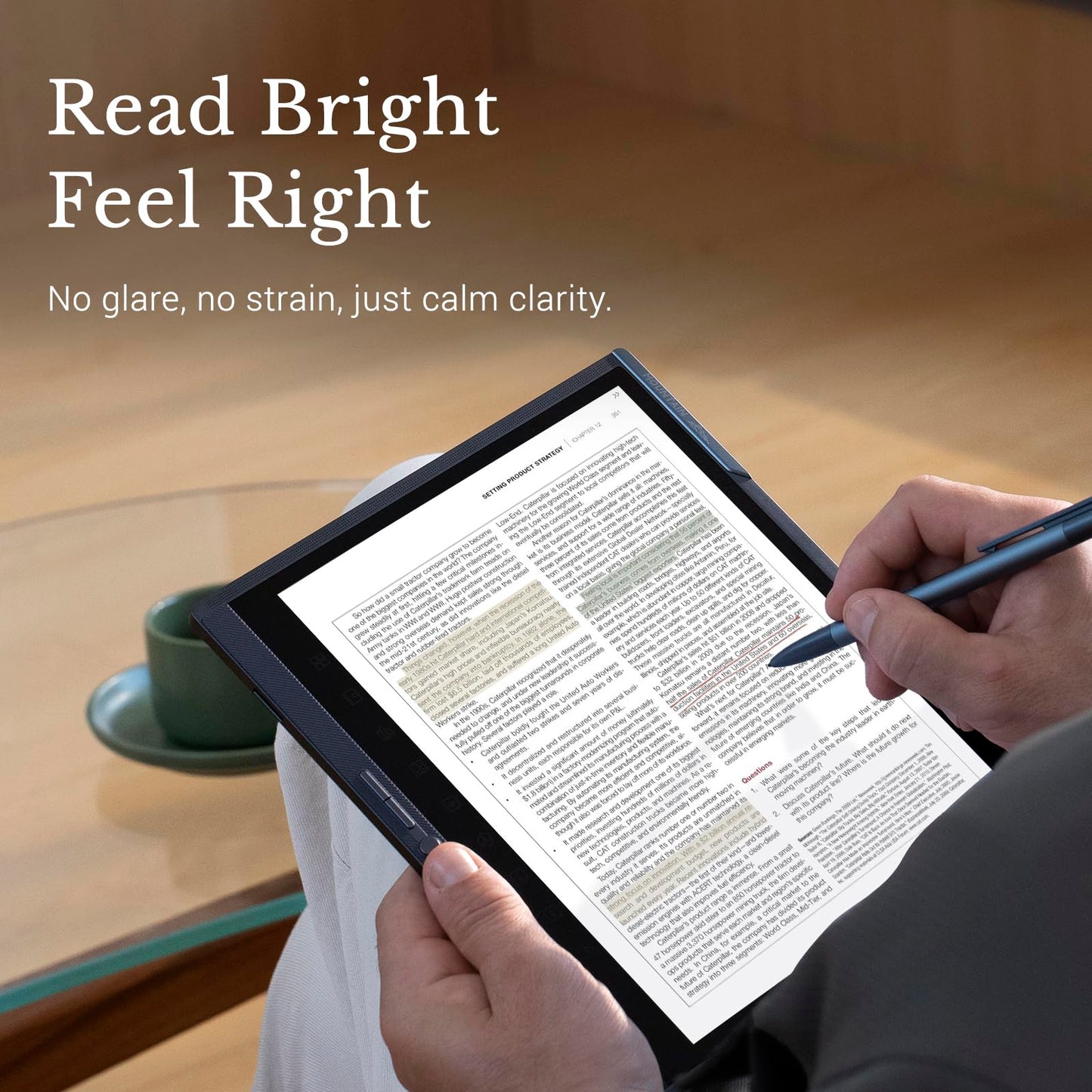 Penstar eNote Pro – The Clearest Color E-Ink Paper Tablet | 10.3” Touchscreen Writing Tablet, 128GB Digital Notebook with B6 Metal Stylus & Folio Cover, AI-Powered Voice-to-Text