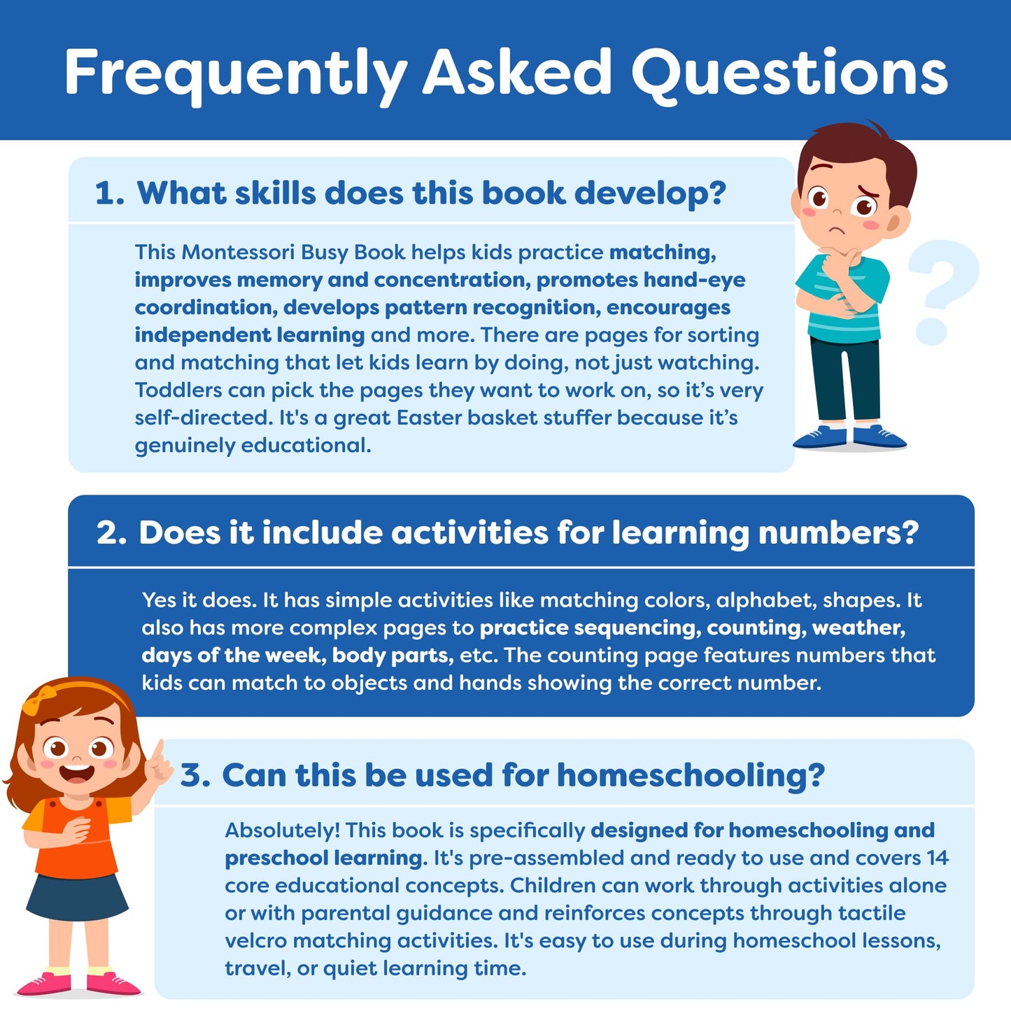 Montessori Preschool Busy Book for Toddlers Ages 3 and Up - Preassembled - Preschool Learning Activities Montessori Educational Toys - Gifts for 3 Year Old Boys, Toddler Learning Toys Activities
