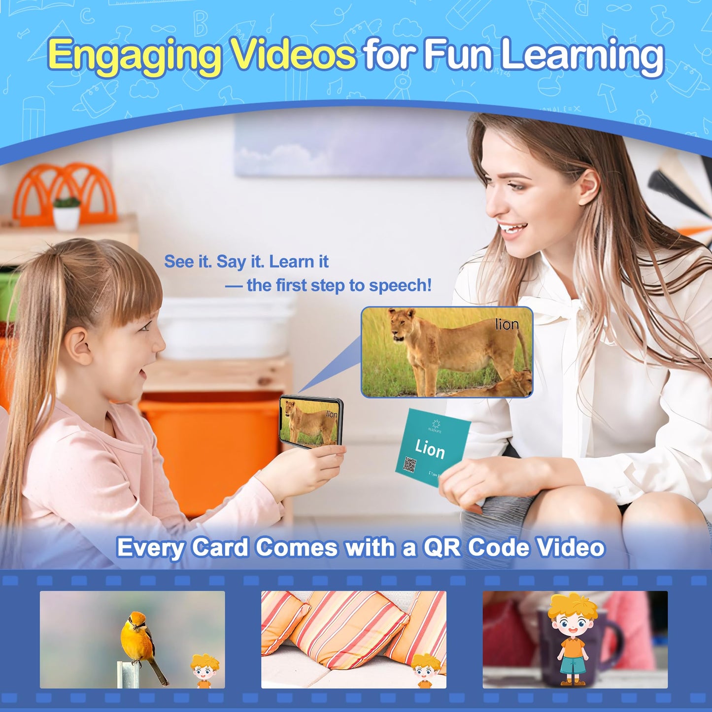 ALSOLIFE 301 Noun Flash Cards for Toddlers, 4-Level Vocabulary Builder Real Life Picture Card for Speech Therapy and Toddler Learning, ABA Therapy Materials, Autism Learning Materials, ESL Teaching