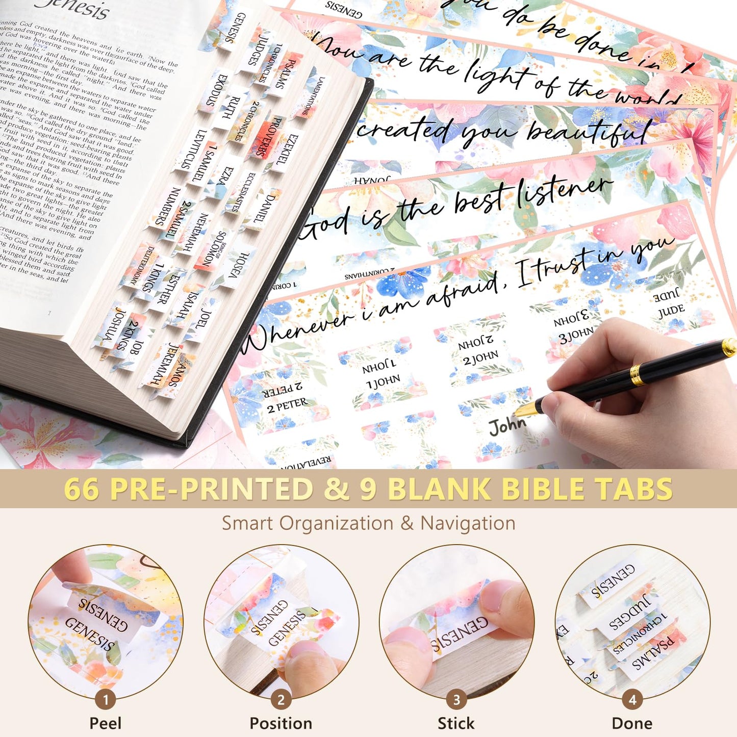 Bible Study Supplies Journaling Kit for Women with Bible Cover Case, Christmas Christian Gifts for Women Mom, Bible Study Tools Accessories Set w/Highlighter Pen, Pencil Case Notebook Annotation Kit