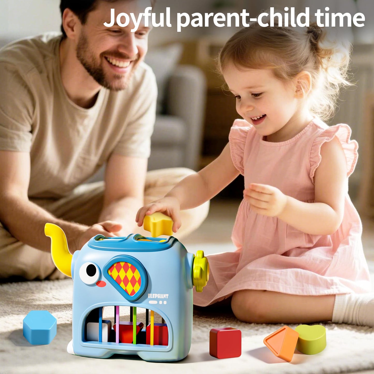 Interactive Shape Sorter Toy,Educational Activity Toy for Toddlers, Fine Motor Skill Development & Cognitive Learning, Durable Plastic Safe Material, Christmas and New Year Gifts for Boys and Girls.