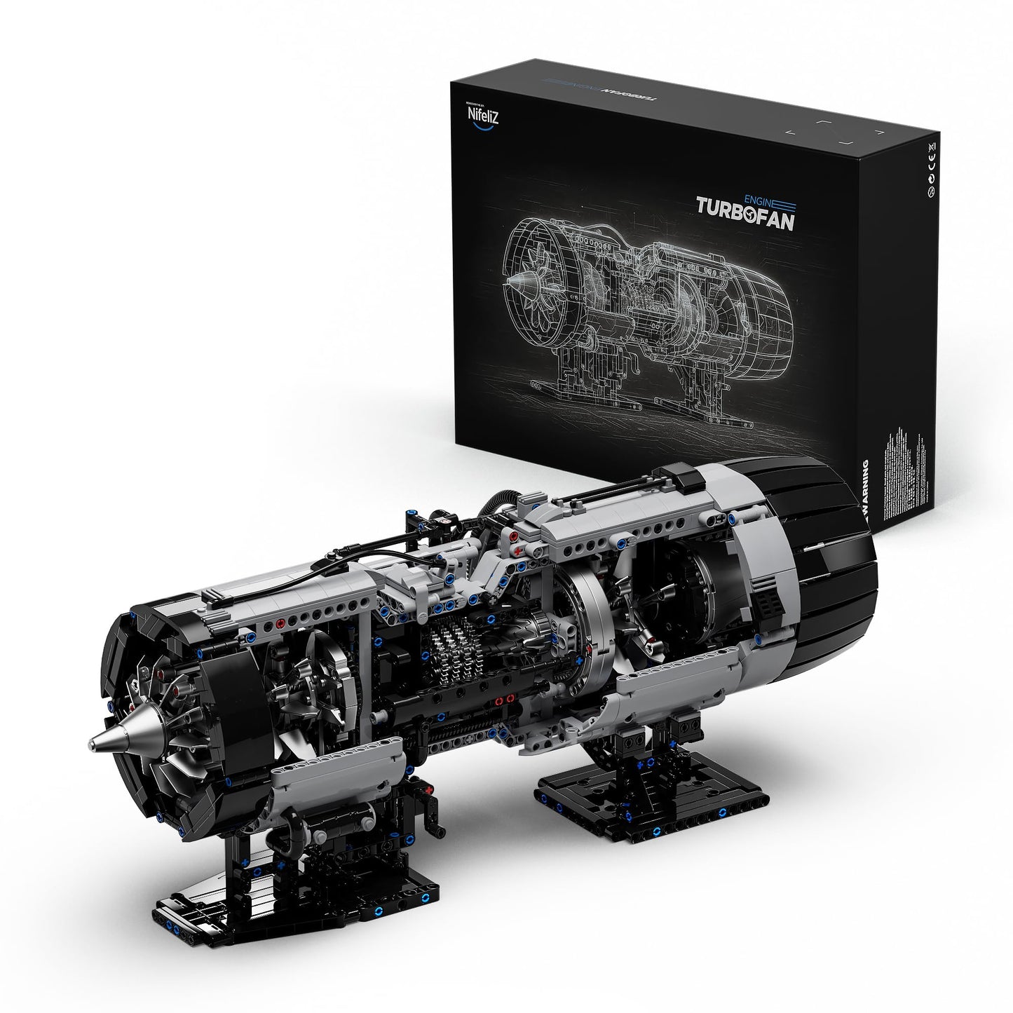 Nifeliz Turbofan Engine Building Set, Engineering Challenge Model for Adult Collectors, Physical Science Project and Display Piece (2,216 PCS, NF10317)
