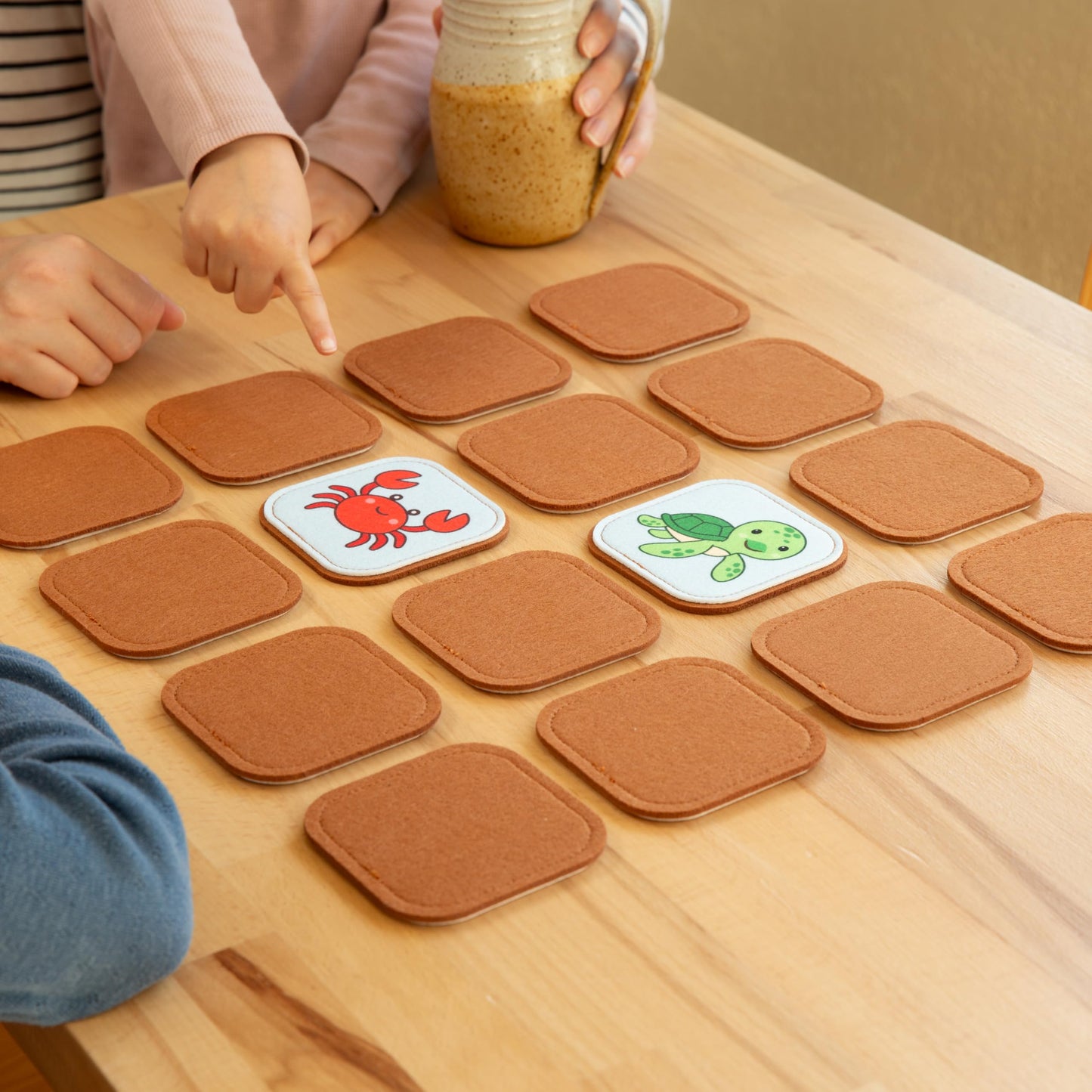 Felt Sea Creature Matching Game for Toddlers – Ocean Memory Game & Flash Cards – Soft and Safe for Ages 1+ – Montessori Preschool Learning Activity – Educational Sea Creature Toy for Girls & Boys